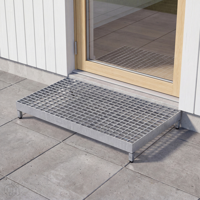 Skraberist galvaniseret stål 80 x 40 cm